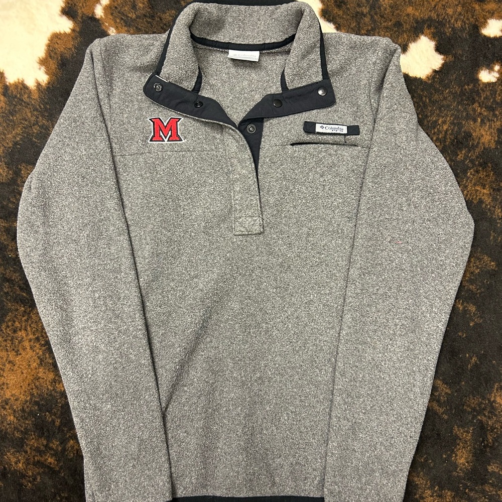 Gray Miami University Button Up